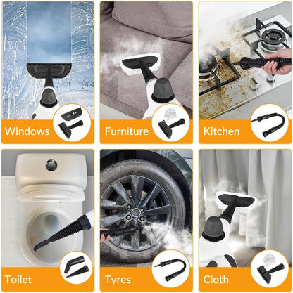 Handheld Pressurized Steam Cleaner with 12 pcs Accessories